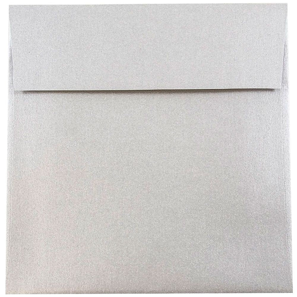 JAM Paper 6 x 6 Square Metallic Invitation Envelopes, Stardream Silver, Bulk 1000/Carton (V018307B)