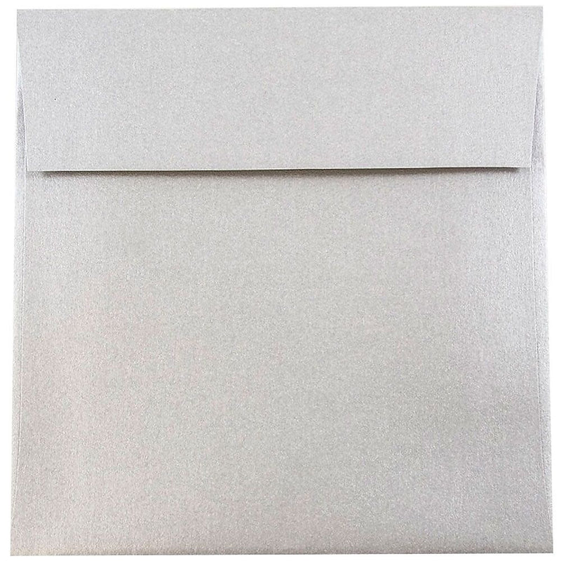 JAM Paper 6 x 6 Square Metallic Invitation Envelopes, Stardream Silver, Bulk 1000/Carton (V018307B)