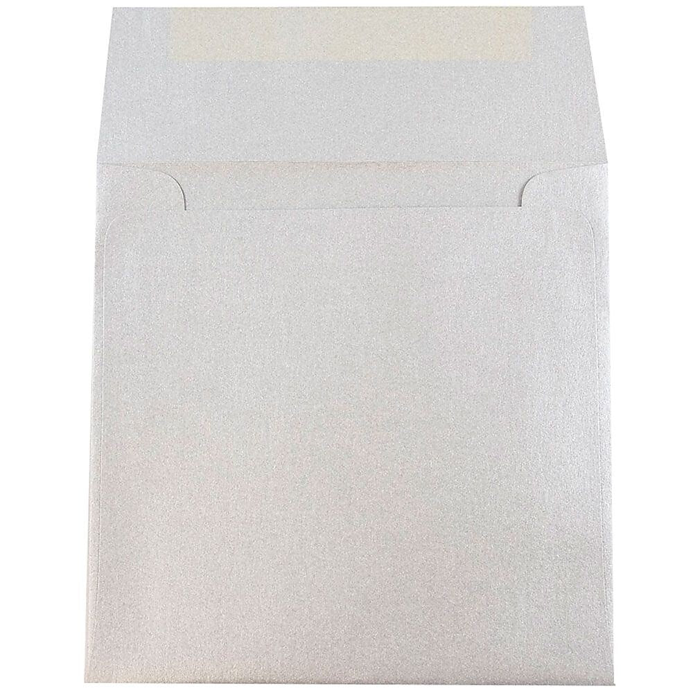 JAM Paper 6 x 6 Square Metallic Invitation Envelopes, Stardream Silver, 25/Pack (V018307)