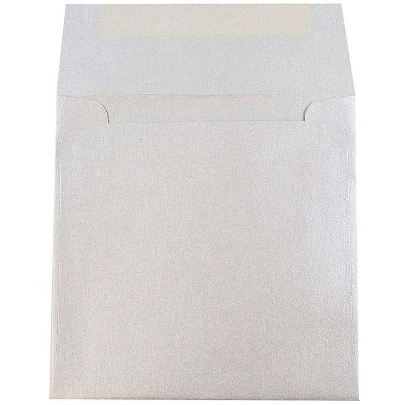 JAM Paper 6 x 6 Square Metallic Invitation Envelopes, Stardream Silver, Bulk 1000/Carton (V018307B)