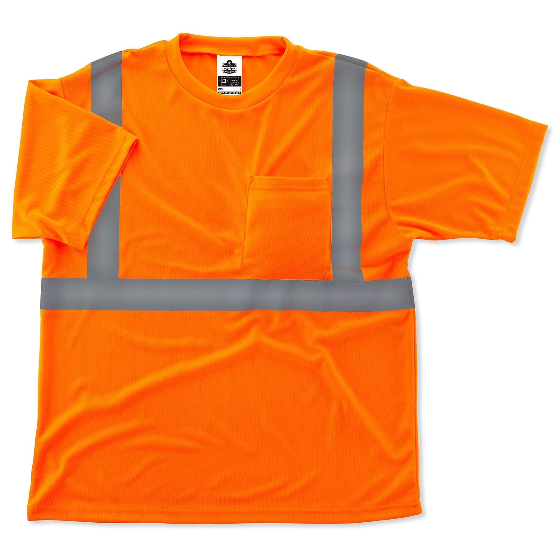 Ergodyne GloWear 8289 Economy T-Shirt, ANSI Class R2, XS, Orange (21511)