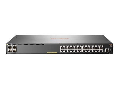 HP® Aruba 2930F 24-Port PoE+ Fixed-Port Managed Gigabit Ethernet Switch