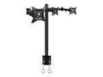 SIIG Articulating Triple Monitor Desk Mount Adjustable, Up to 27", Black (CE-MT0R12-S3)