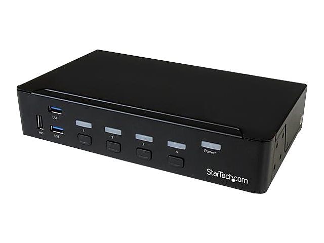 StarTech.com® SV431DPU3A2 4-Port DisplayPort Rack-Mount KVM Switch