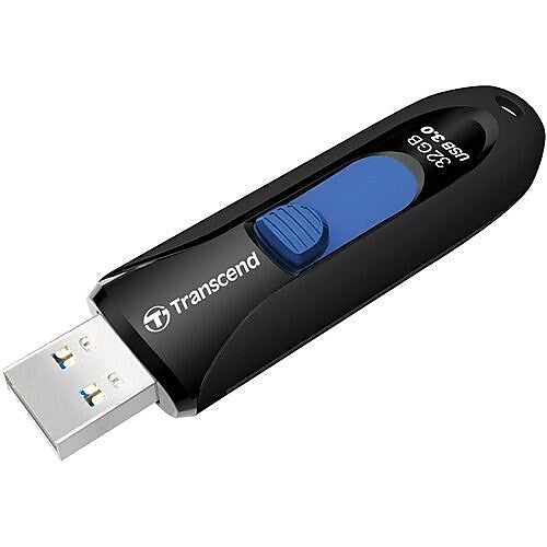 Transcend JetFlash 32GB USB 3.0 Type A Flash Drive, Blue/Black (TS32GJF790K)