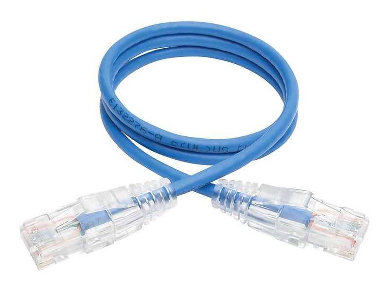 Tripp Lite 2ft Cat6 Gigabit Snagless Molded Slim UTP Patch Cable RJ45 M/M Blue 2' Patch Cable 2 Ft Blue (16969958)