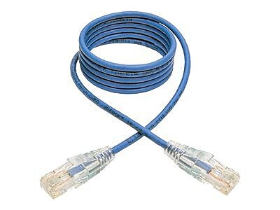 Tripp Lite 4ft Cat6 Gigabit Snagless Molded Slim UTP Patch Cable RJ45 M/M Blue 4' Patch Cable 4 Ft Blue
