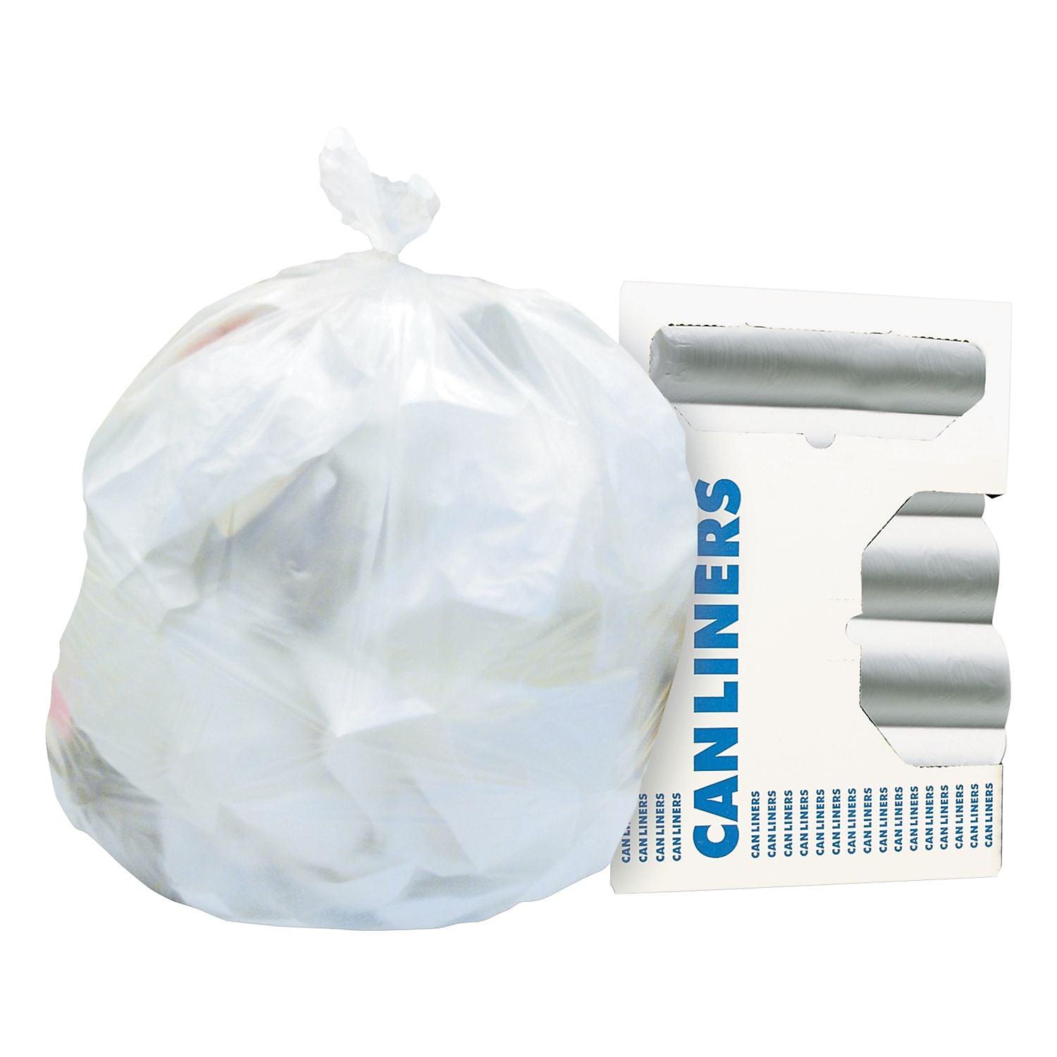 Heritage, Trash Bags, 50-56 Gallon, 43x48, High Density, 16 Mic, Natural, 200 CT, 8 rolls of 25 bags per roll, 16/Carton