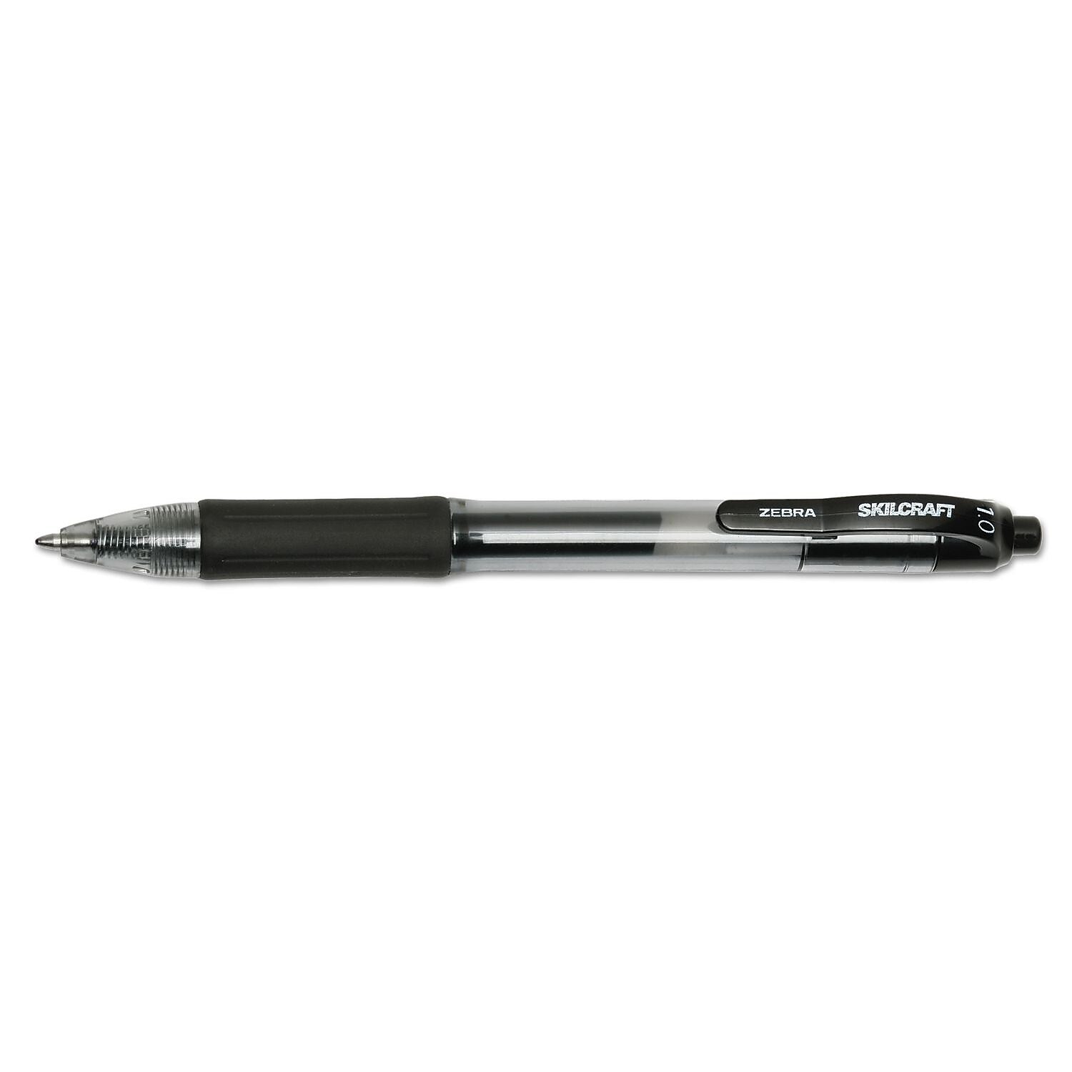 AbilityOne 7520016473137 Skilcraft Retractable Gel Pen, Bold Point, Black, 1 Dozen
