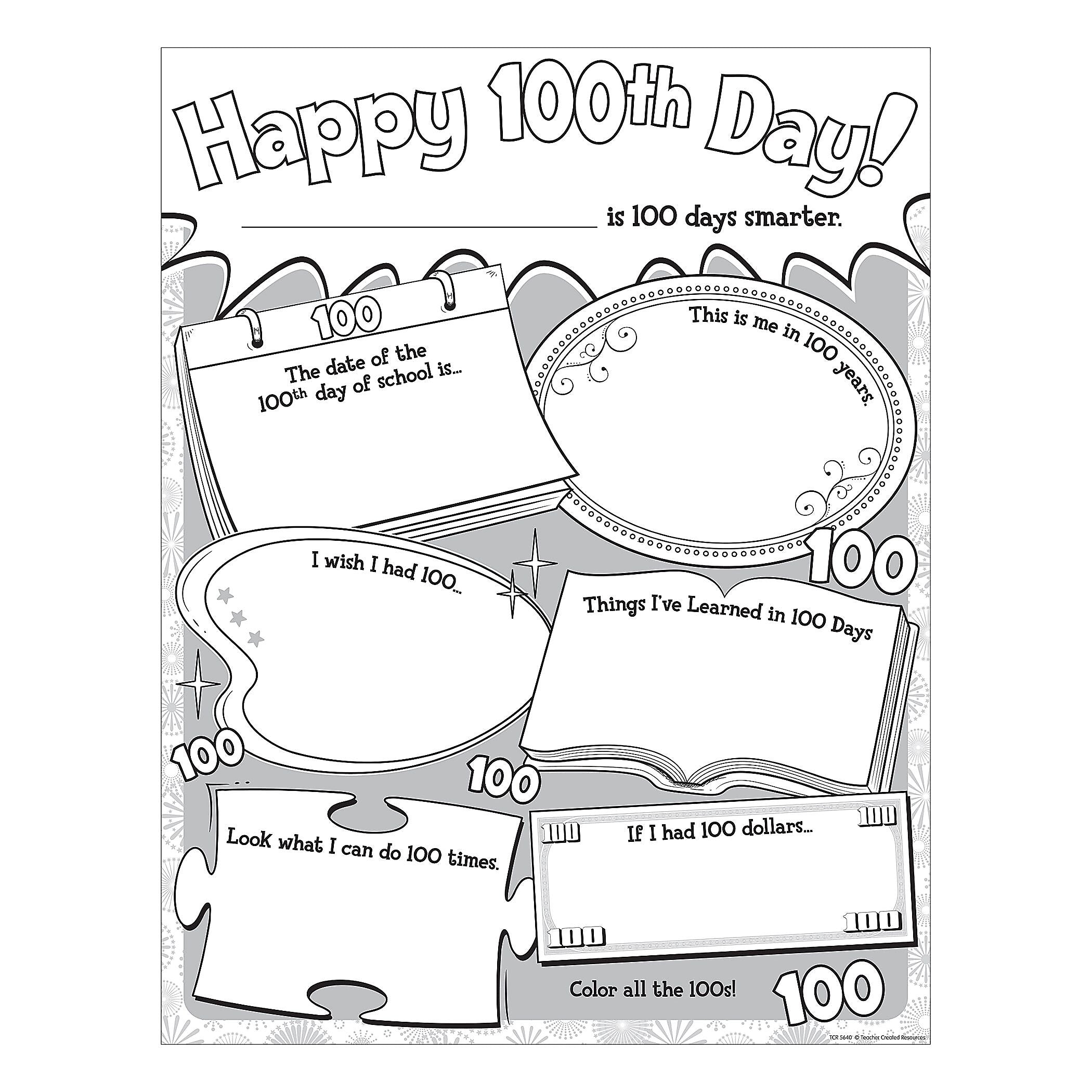 Teacher Created Resources 22 x 17" Happy 100th Day Poster Pack (TCR5640)