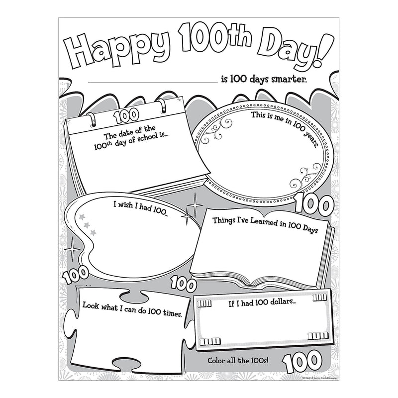 Teacher Created Resources 22 x 17" Happy 100th Day Poster Pack (TCR5640)