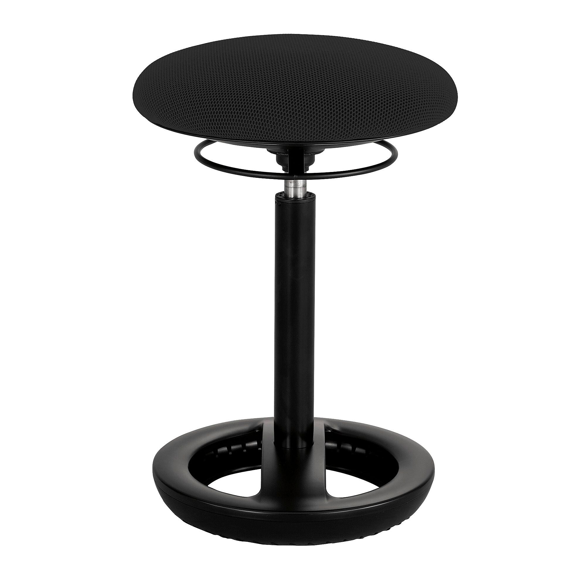 Safco Fabric Twixt Computer and Desk Stool, Black (3000BL)