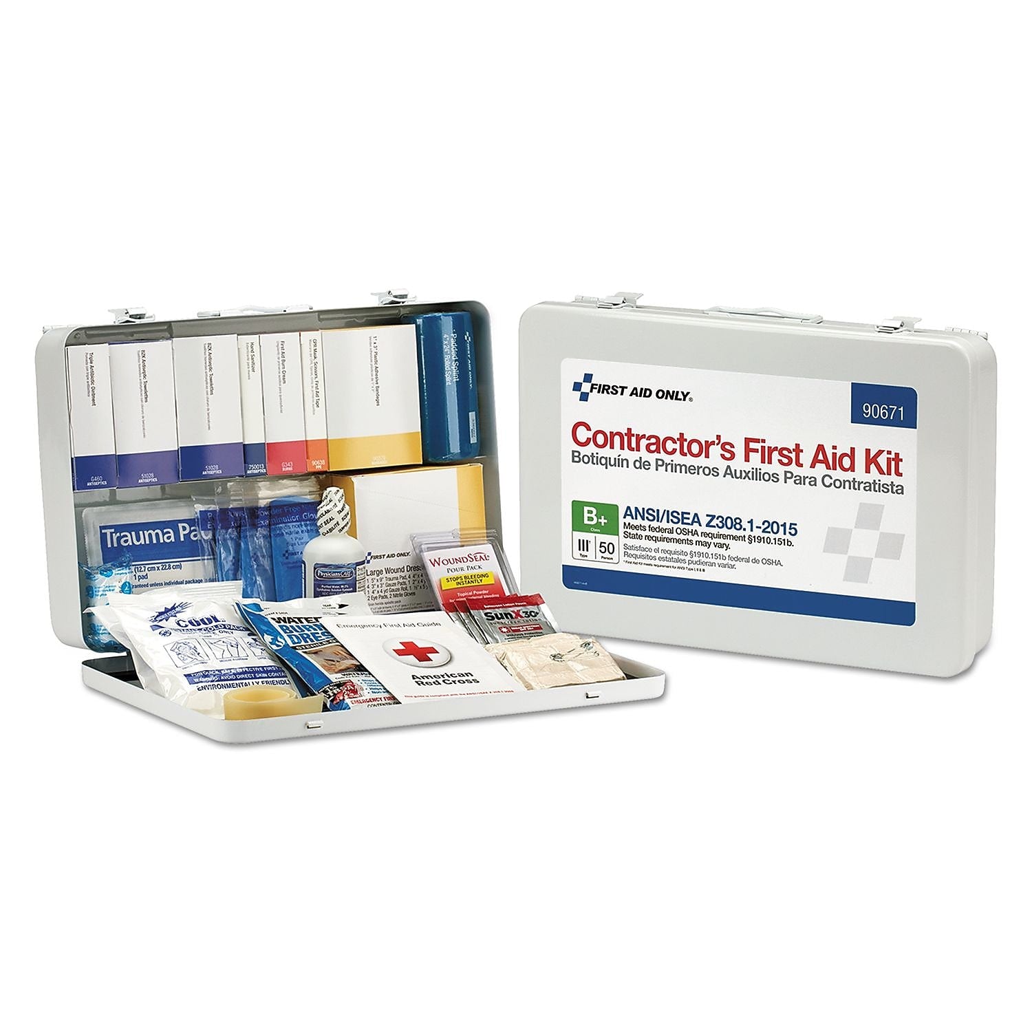 First Aid Only Contractor Ansi Class B First Aid Kit For 50 People, 254 Pieces