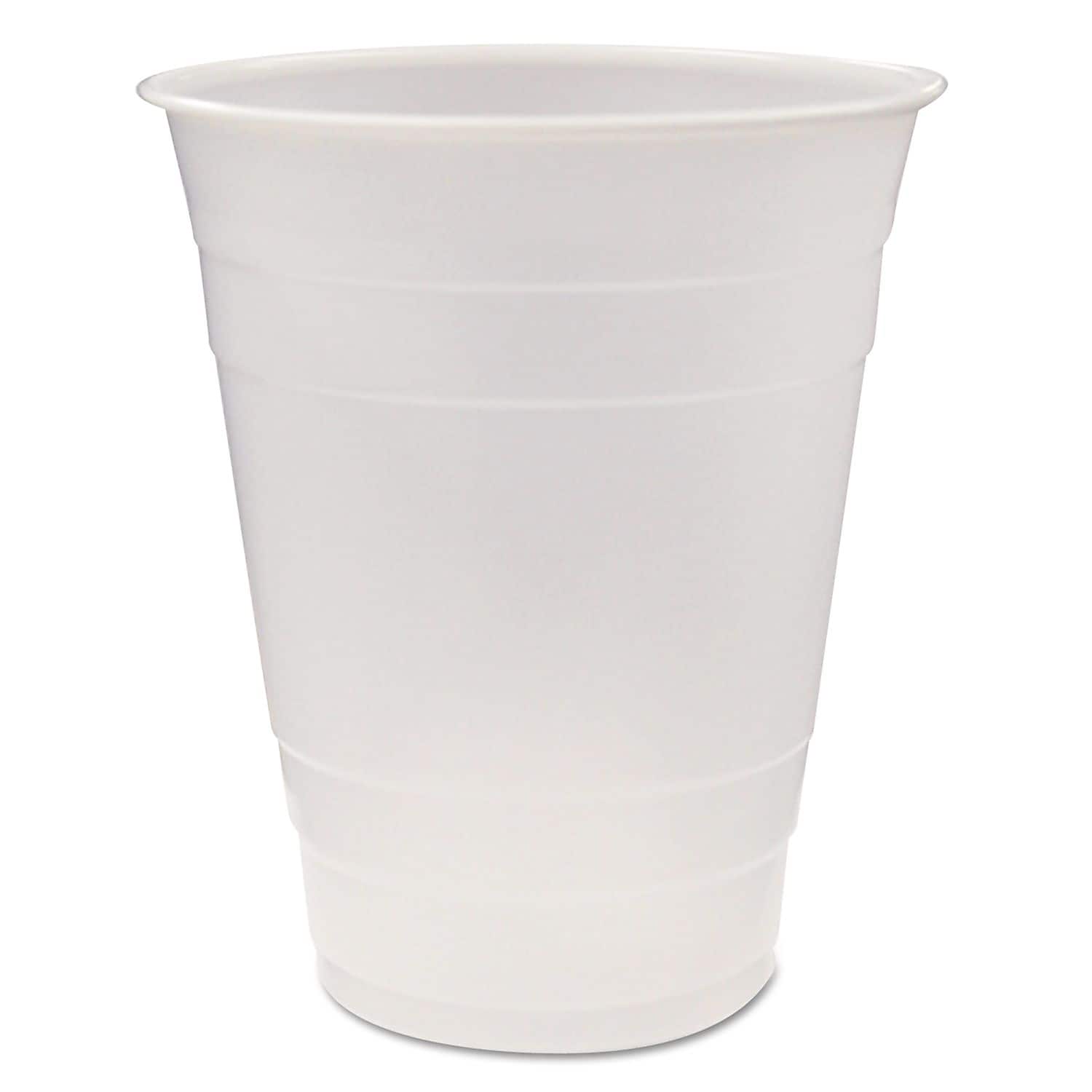 Pactiv Translucent Plastic Cups, 16 Oz, Clear, 80/pack, 12 Pack/carton