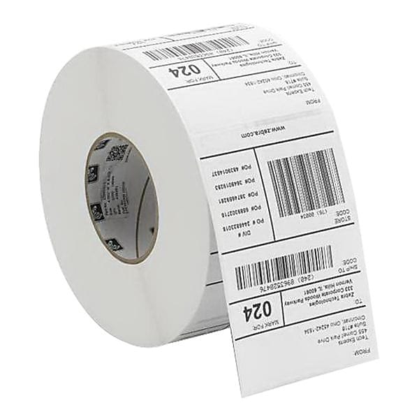 Zebra® Z-Ultimate 3000T Permanent Adhesive Thermal Transfer Label, 2" x 1", Pearl White, 4/Roll (10011697)