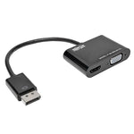 Tripp Lite P136-06N-HV-V2 6" DisplayPort 1.2 to HDMI/HD-15 VGA Male/Female All-in-One Converter Adapter, Black