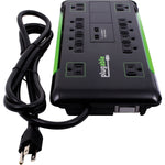 Plugable 12-Outlet 4320 J Surge Suppressor, 6' (PS12-USB2B)