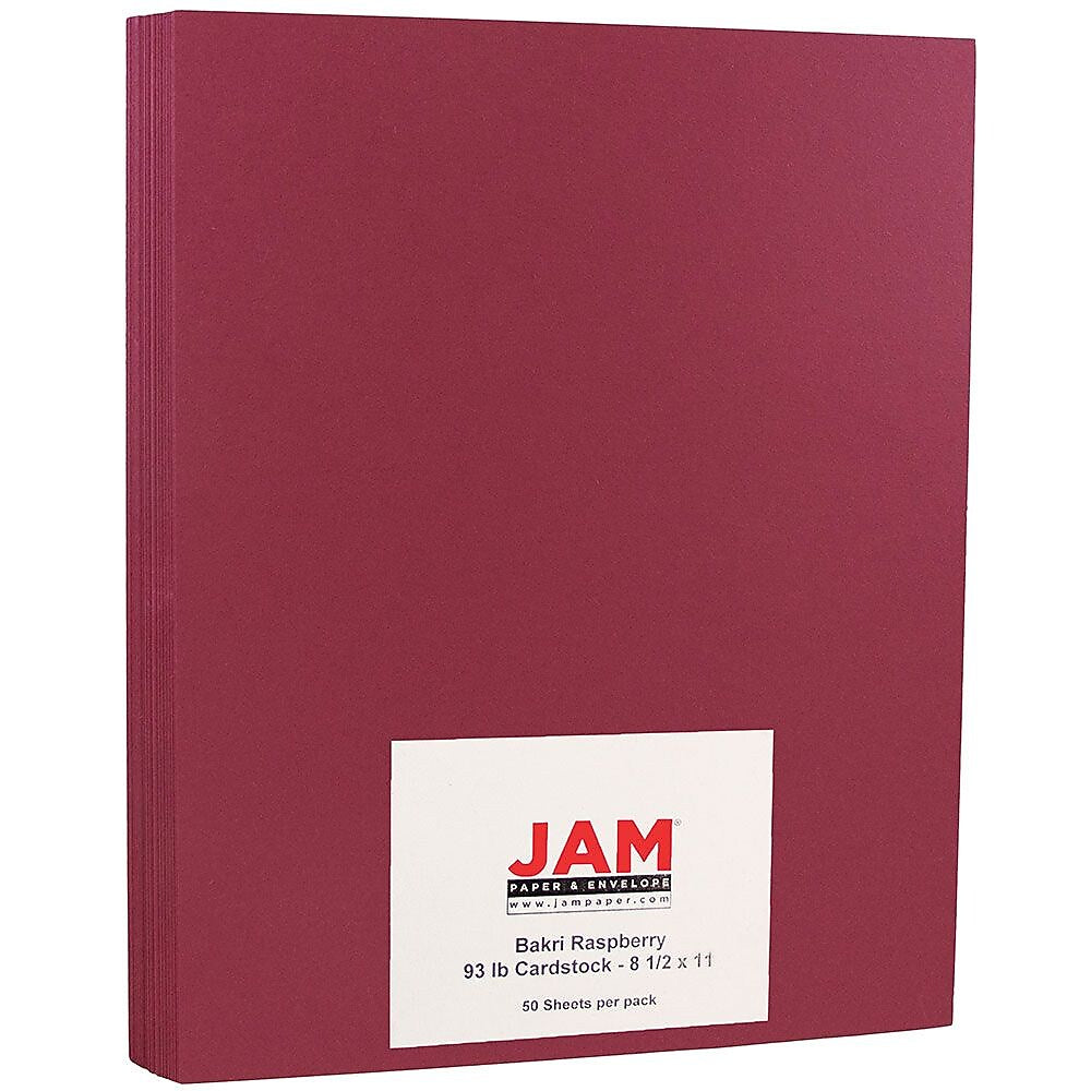 JAM Paper 60 lb. Cardstock Paper, 8.5" x 11", Brown Kraft, 50 Sheets/Pack (64426896)