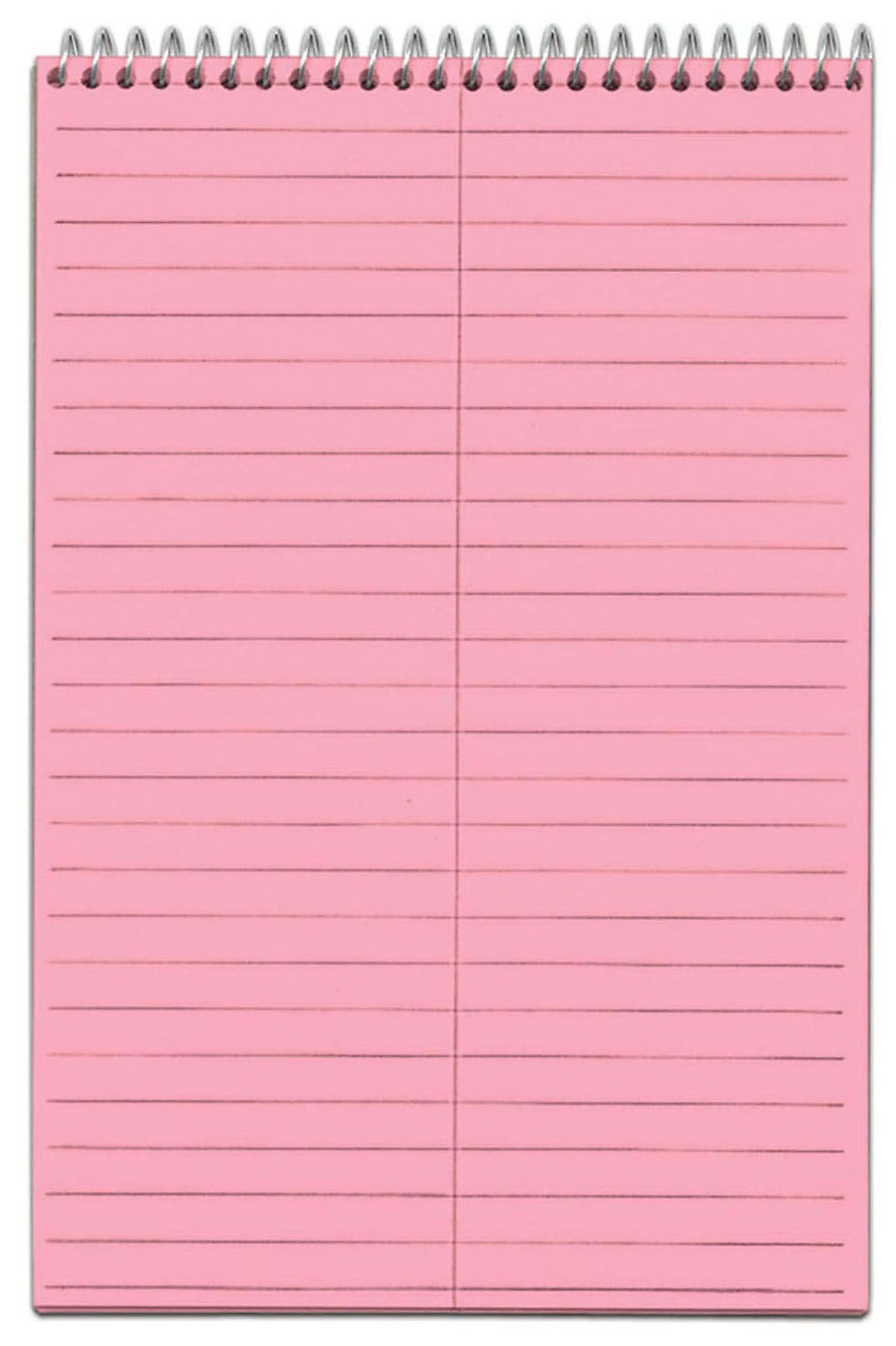 TOPS Prism Steno Pads, 6" x 9", Gregg, Pink, 80 Sheets/Pad, 4 Pads/Pack (TOP 80254)