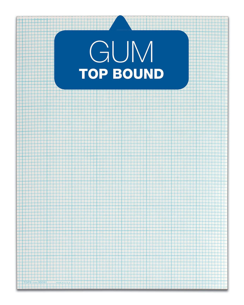 TOPS Notepad, 8.5" x 11", Graph Ruled, White, 50 Sheets/Pad (35081)