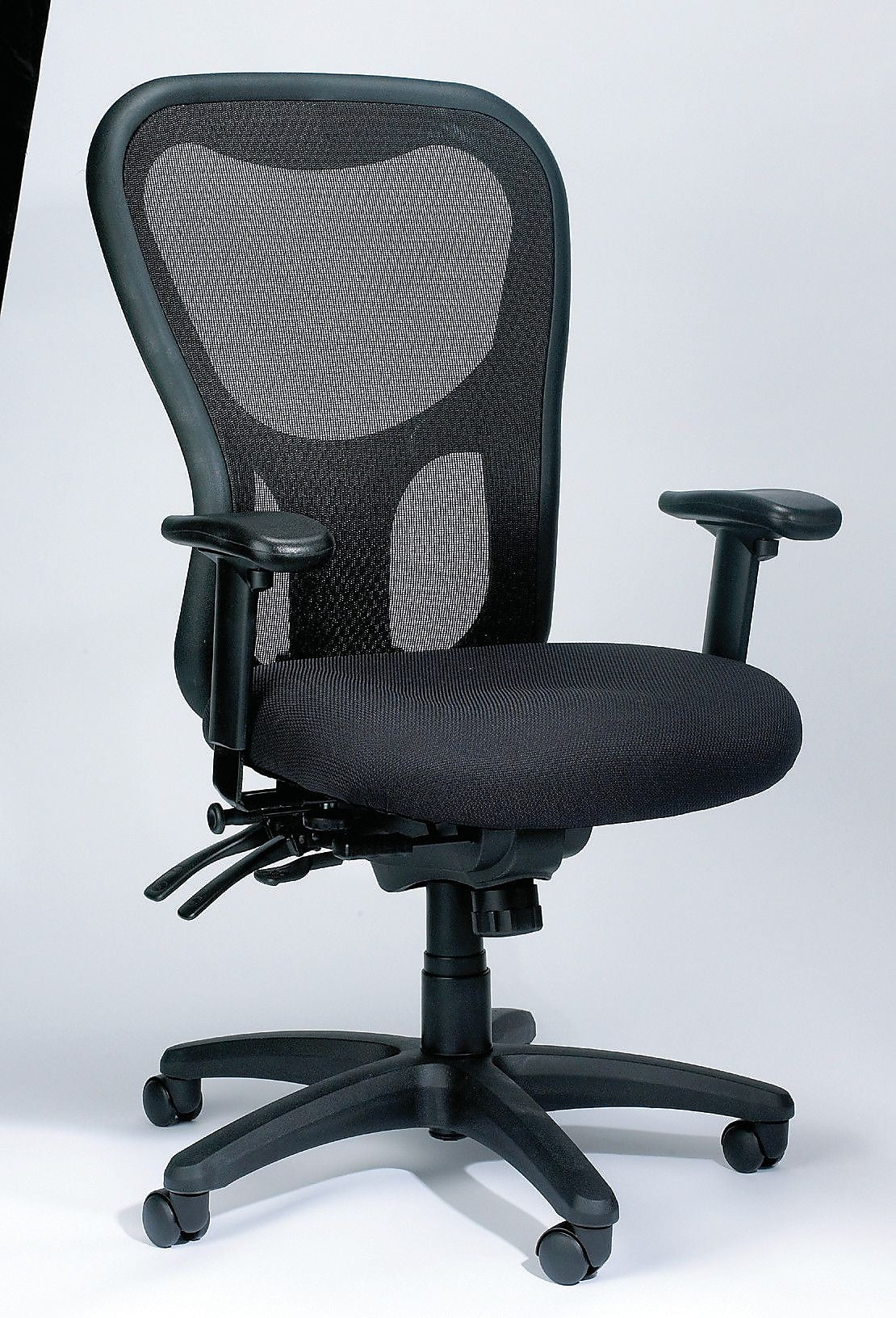 Raynor Eurotech Seating Apollo Mesh Desk Chair, Center and Forward Tilt, Black