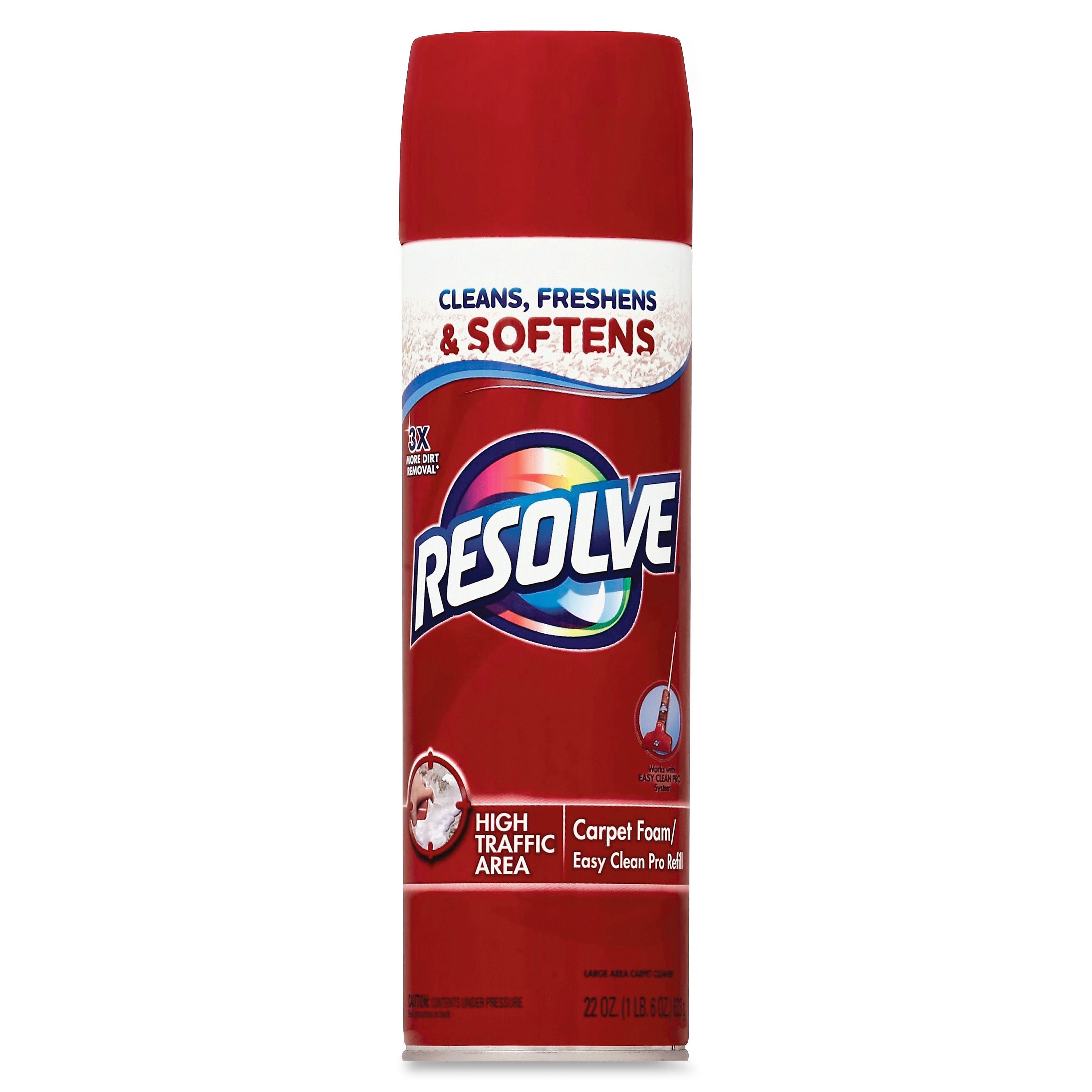 Resolve Carpet Foam, Foam Spray, 0.17 gal , 12/Carton, Blue, Red