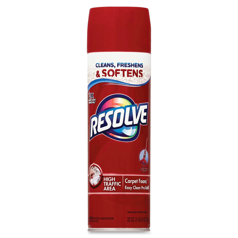 Resolve Carpet Foam, Foam Spray, 0.17 gal , 12/Carton, Blue, Red