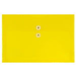 JAM Paper® Plastic Envelopes with Button and String Tie Closure, Legal Booklet, 9.75 x 14.5, Yellow, 12/Pack (219B1YE)