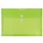 JAM Paper® Plastic Envelopes with Button and String Tie Closure, Letter Booklet, 9.75 x 13, Lime Green, 108/Pack (218B1LIB)