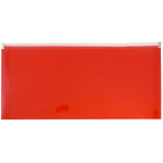 JAM Paper Expanding Wallet with Zipper Closure, 5" x 10", Red, 12/Pack (921Z1RE)