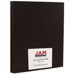JAM Paper 80 lb. Cardstock Paper, 8.5" x 11", Black, 50 Sheets/Pack (64429575)