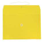 JAM Paper® Plastic Envelopes with Button and String Tie Closure, Legal Booklet, 9.75 x 14.5, Yellow, 12/Pack (219B1YE)