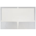 JAM Paper Glossy 2-Pocket Portfolio Folder, Silver, 6/Pack (385Gsia)