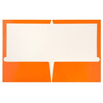 JAM Paper Laminated 2-Pocket Glossy Presentation Folders, Orange, 25/Pack (385GORD)