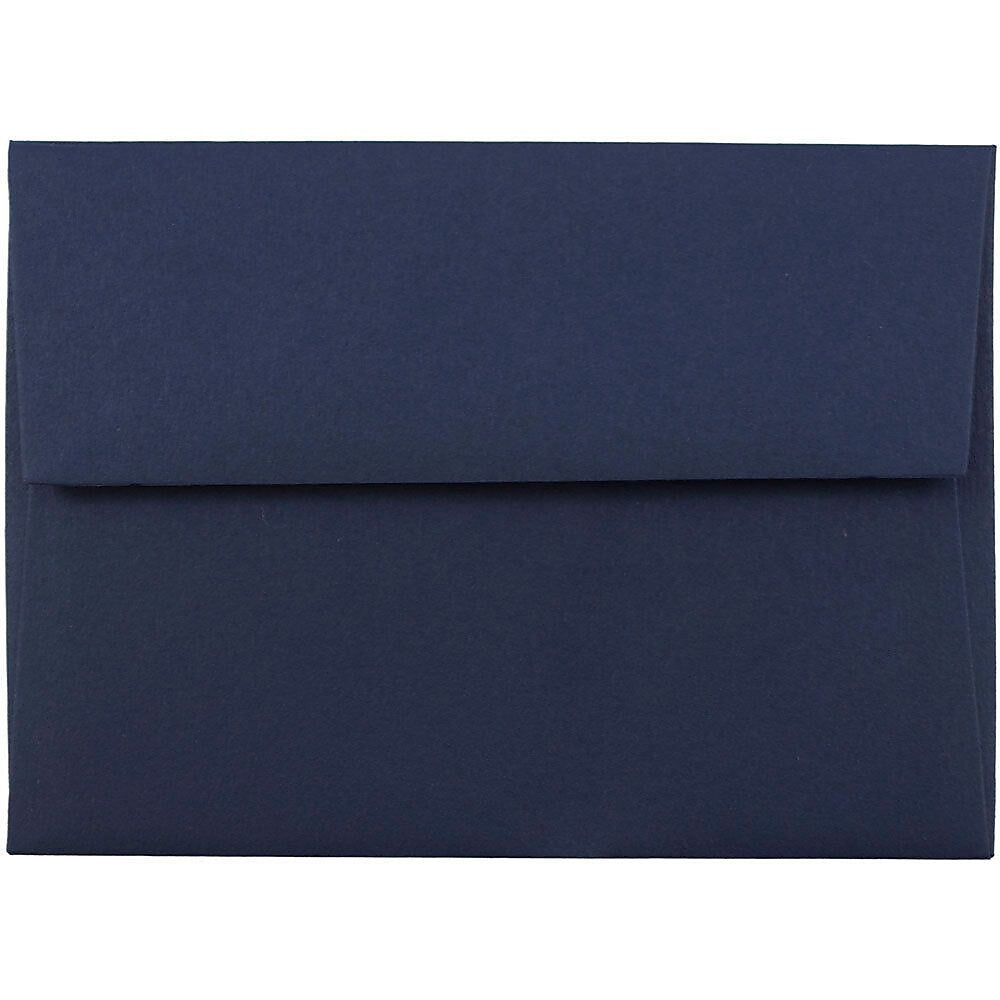 JAM Paper® Blank Greeting Cards Set, 4Bar A1 Size, 3.625 x 5.125, Navy Blue, 25/Pack (304624613)