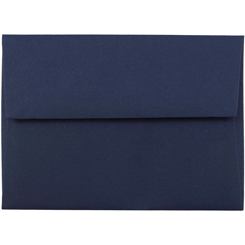 JAM Paper® Blank Greeting Cards Set, 4Bar A1 Size, 3.625 x 5.125, Navy Blue, 25/Pack (304624613)