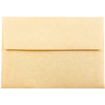 JAM Paper® Blank Greeting Cards Set, 4Bar A1 Size, 3.625 x 5.125, Parchment Antique Gold Recycled, 25/Pack (304624541)