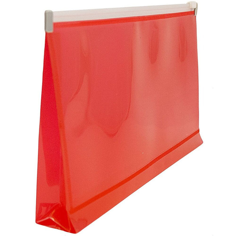 JAM Paper Expanding Wallet with Zipper Closure, 5" x 10", Red, 12/Pack (921Z1RE)