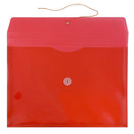 JAM Paper® Plastic Envelopes with Button and String Tie Closure, Legal Booklet, 9.75 x 14.5, Red, 12/Pack (219B1RE)