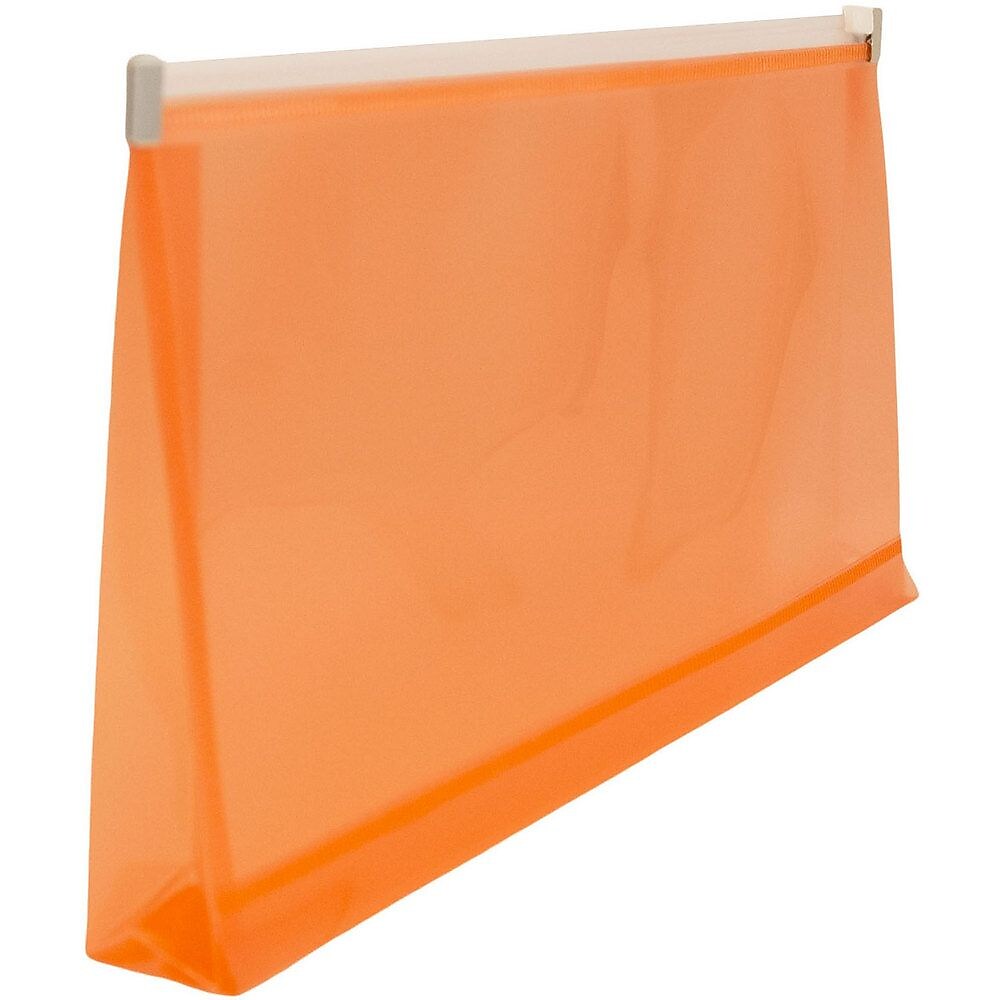JAM Paper Expanding Wallet with Zipper Closure, Letter, Orange, 12/Pack (921Z1OR)