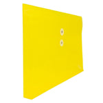 JAM Paper® Plastic Envelopes with Button and String Tie Closure, Legal Booklet, 9.75 x 14.5, Yellow, 12/Pack (219B1YE)