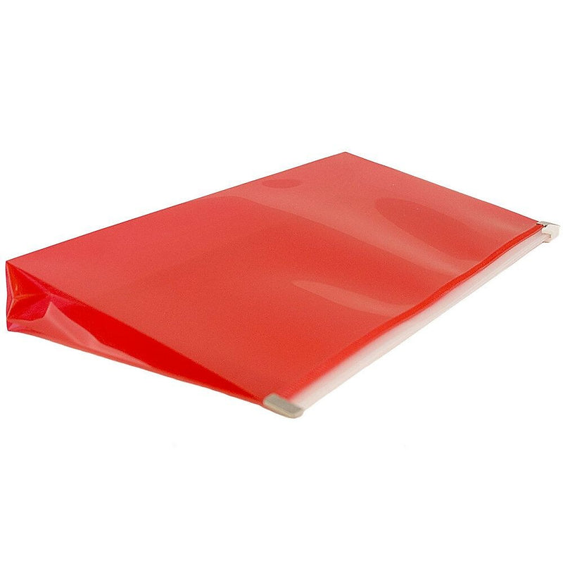 JAM Paper Expanding Wallet with Zipper Closure, 5" x 10", Red, 12/Pack (921Z1RE)