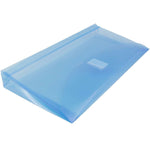 JAM Paper Standard Plastic Filing Envelope with Hook & Loop Closure, 5.25" x 10", Blue, 108/Box (921V1BUB)