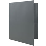 JAM Paper POP 2-Pocket Portfolio Plastic Folder, Gray, 96/Box (382EGYB)