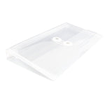 JAM Paper® #10 Plastic Envelopes with Button and String Tie Closure, 5 1/4 x 10, Clear Poly, 12/pack (921B1CL)