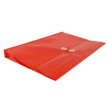 JAM Paper® Plastic Envelopes with Button and String Tie Closure, Legal Booklet, 9.75 x 14.5, Red, 12/Pack (219B1RE)