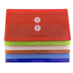 JAM Paper® Plastic Envelopes with Button and String, #10 Business Booklet, 5.25 x 10, Assorted Colors, 6/Pack (921B1ASSRTD)