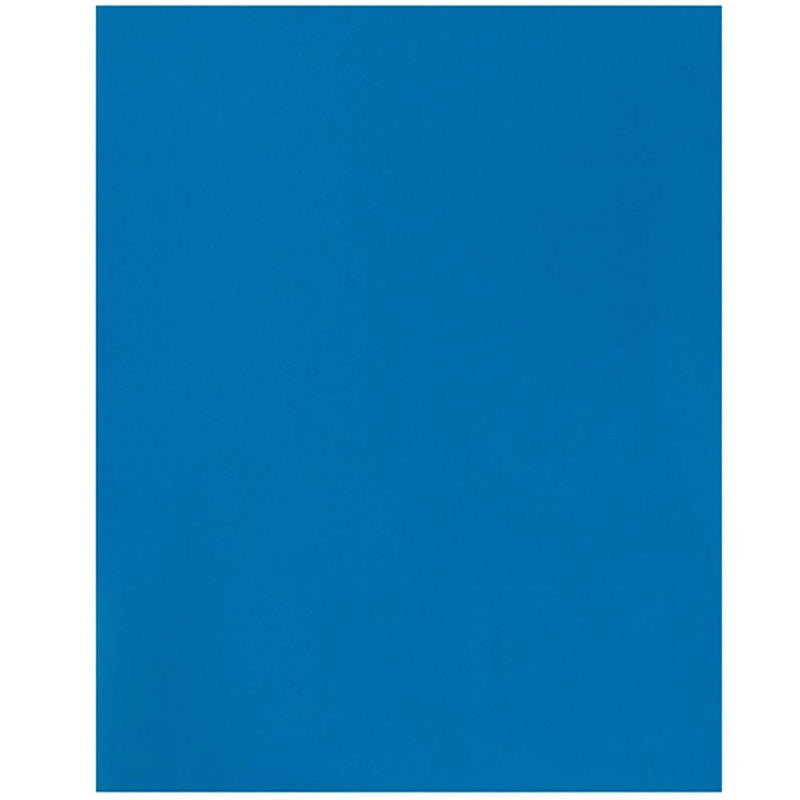 JAM Paper Laminated 2-Pocket Glossy Presentation Folders, Blue, 25/Pack (385GBUD)