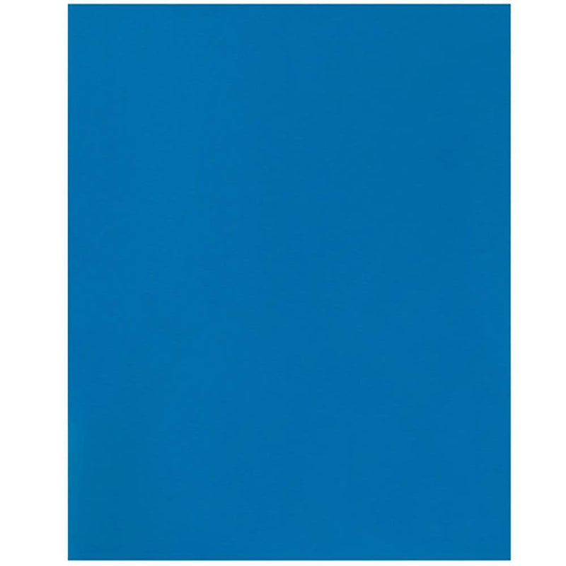 JAM Paper Glossy 2-Pocket Portfolio Folder, Blue, 6/Pack (385Gbua)