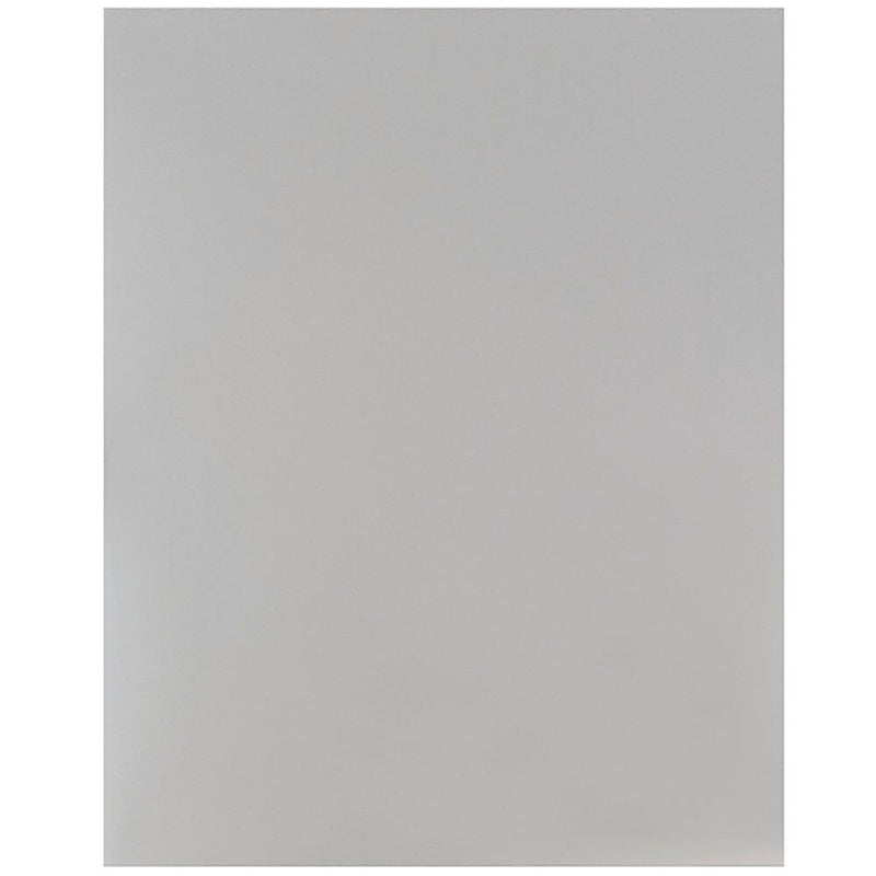 JAM Paper Glossy 2-Pocket Portfolio Folder, Silver, 6/Pack (385Gsia)